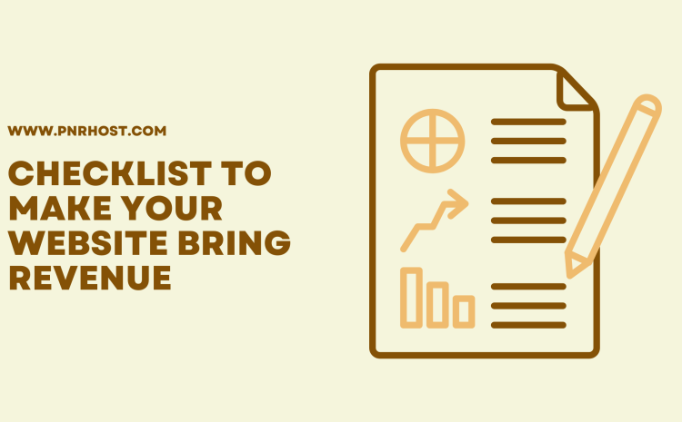 Checklist to get revenue from your website